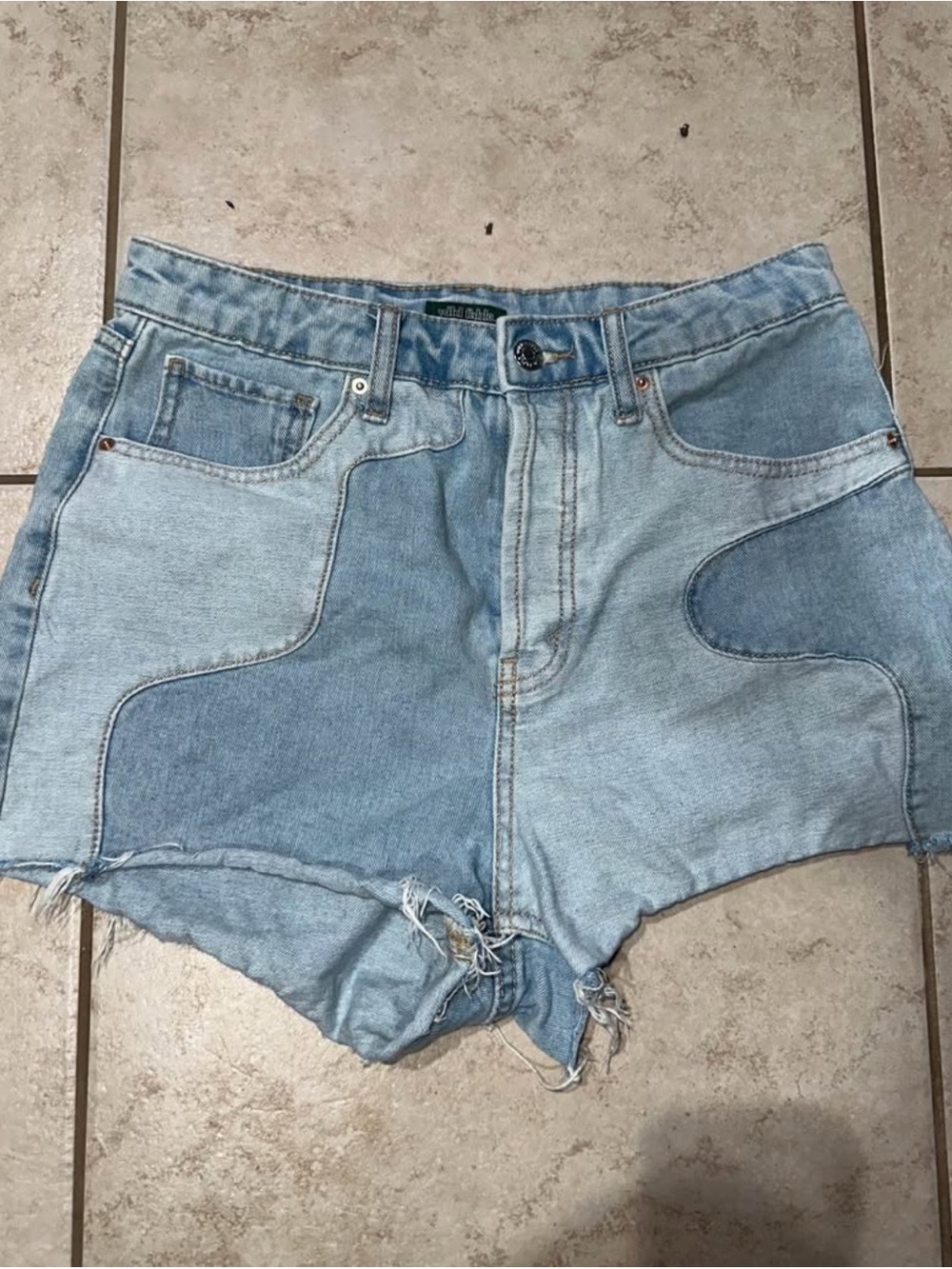 Wild Fable 6 Blue Denim High-Rise Cutoff Blue Cut-off Jean Shorts
